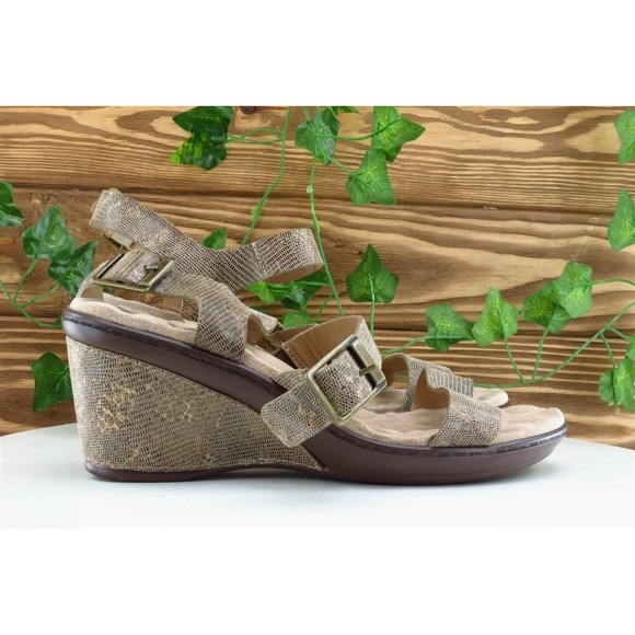 Walking Cradles Sz 8.5 M Brown Ankle Strap Synthetic Women Sandals - Picture 4 of 8